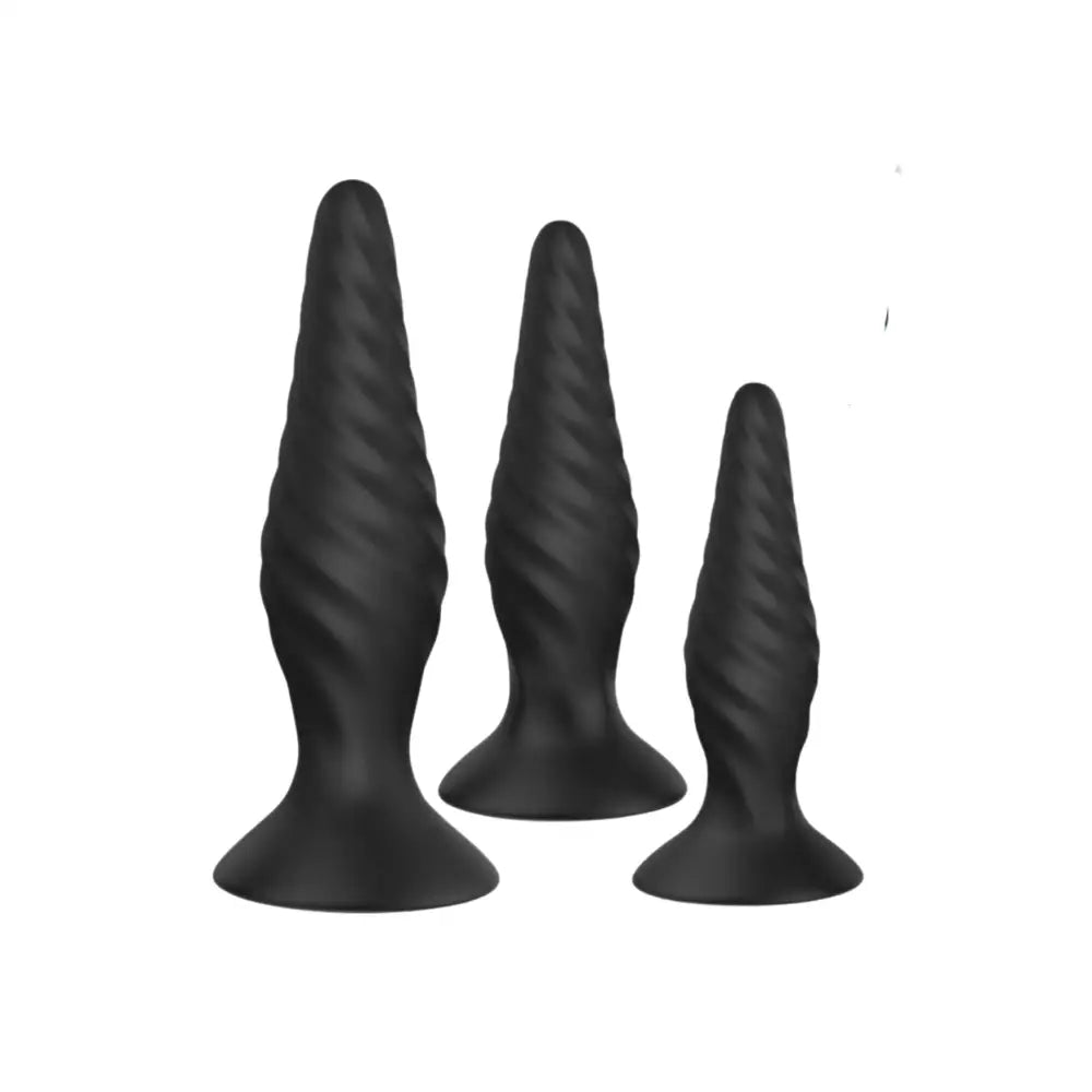 CREAMS Electric Shock Anal Pleasure Set for Couples - 130mm*78mm*26mm / Black / Silicone + ABS