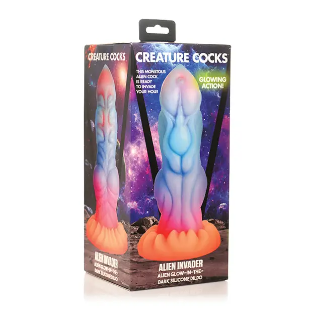 Creature Cocks Alien Invader Alien Glow-in-the-Dark Silicone Dildo