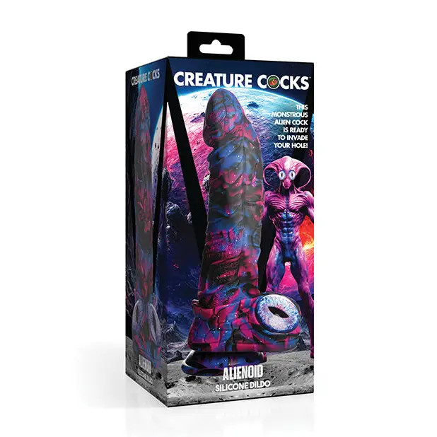 Creature Cocks Alienoid Silicone Dildo - Multi Color - Dongs & Dildos
