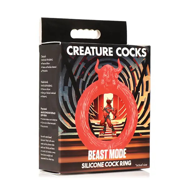 Creature Cocks Beast Mode Silicone Cock Ring - Red