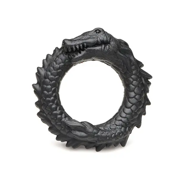 Creature Cocks Caiman Silicone Cock Ring - Black