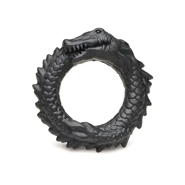 Creature Cocks Caiman Silicone Cock Ring - Black