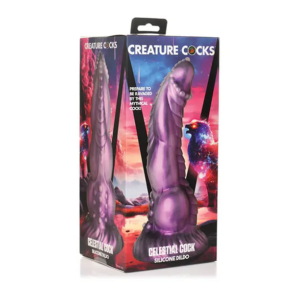 Creature Cocks Celestial Cock Silicone Dildo - Multi Color - Dongs & Dildos