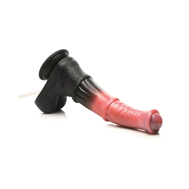 Creature Cocks Centaur Explosion Squirting Silicone Dildo - Black/Peach - Dongs & Dildos