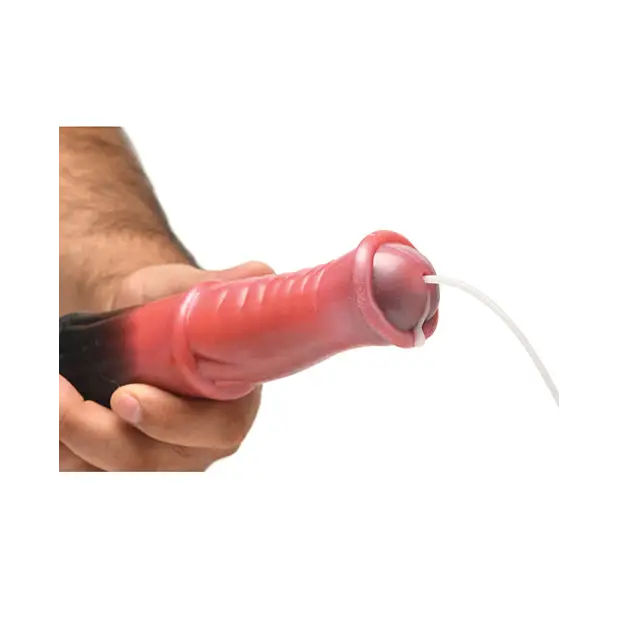Creature Cocks Centaur Explosion Squirting Silicone Dildo - Black/Peach - Dongs & Dildos