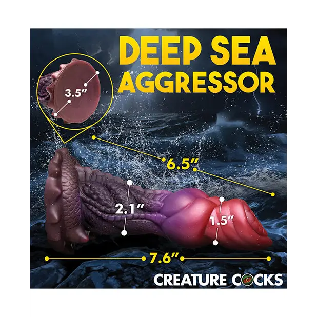 Creature Cocks Deep Diver Silicone Dildo - Multi Color - Dongs & Dildos