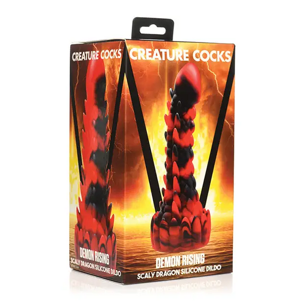 Creature Cocks Demon Rising Scaly Dragon Silicone Dildo - Dongs & Dildos
