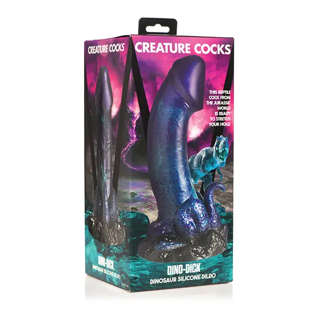 Creature Cocks Dino Dick Silicone Dildo - Large Multi Color - Dongs & Dildos