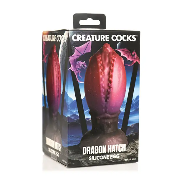 Creature Cocks Dragon Hatch Silicone Egg - Large Multi Color