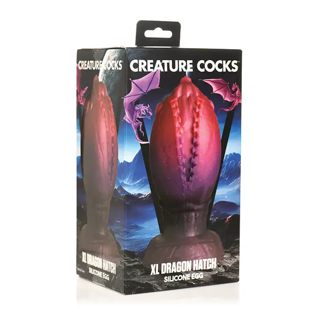 Creature Cocks Dragon Hatch Silicone Egg - XL Multi Color
