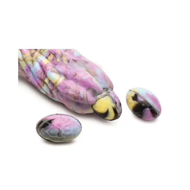 Creature Cocks Dragon Spawn Dragon Ovipositor Silicone Dildo w/Eggs - Multi Color - Dongs & Dildos