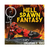 Creature Cocks Fire Demon Keychain - Red/Black - Novelties