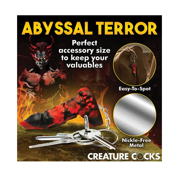 Creature Cocks Fire Demon Keychain - Red/Black - Novelties