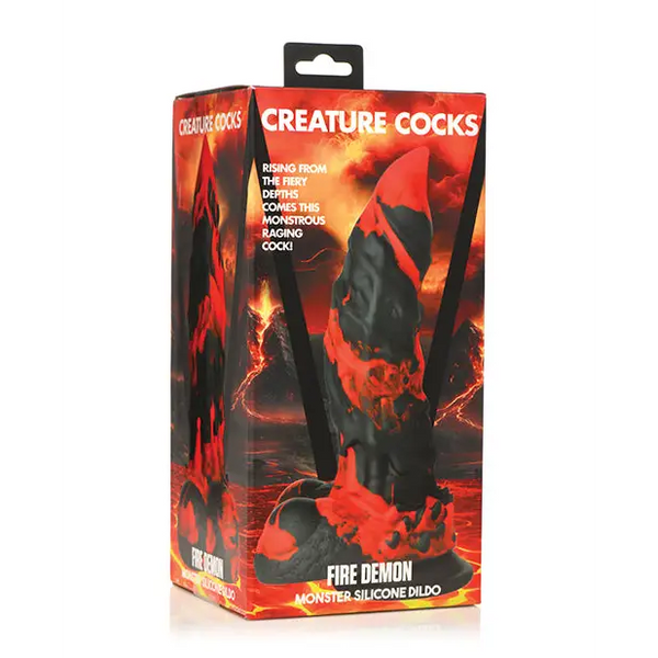 Creature Cocks Fire Demon Monster Silicone Dildo - Dongs & Dildos
