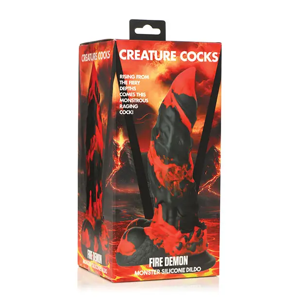 Creature Cocks Fire Demon Monster Silicone Dildo - Dongs & Dildos