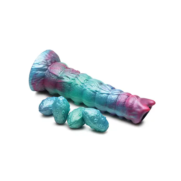 Creature Cocks Galactic Breeder Ovipositor Silicone Dildo w/Eggs - Multi Color - Dongs & Dildos