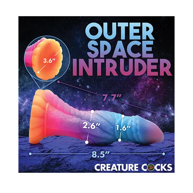 Creature Cocks Galactic Cock Alien Creature Silicone Dildo - Glow in the Dark