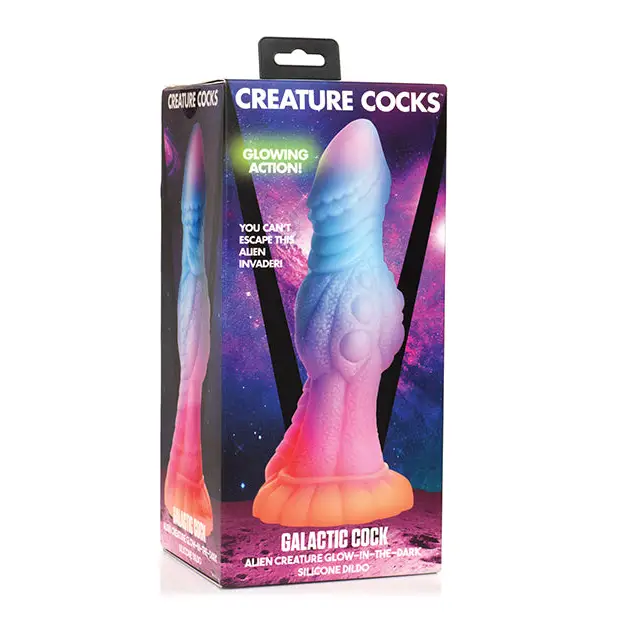 Creature Cocks Galactic Cock Alien Creature Silicone Dildo - Glow in the Dark