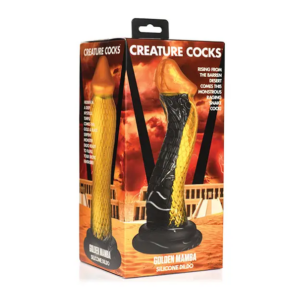 Creature Cocks Golden Mamba Silicone Dildo - Dongs & Dildos