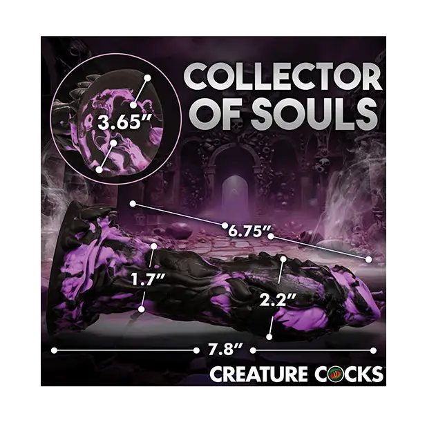 Creature Cocks Grim Silicone Dildo - Black/Purple - Dongs & Dildos