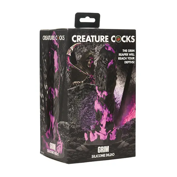 Creature Cocks Grim Silicone Dildo - Black/Purple - Dongs & Dildos