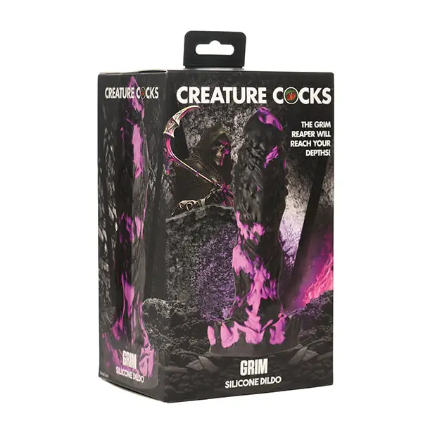 Creature Cocks Grim Silicone Dildo - Black/Purple - Dongs & Dildos