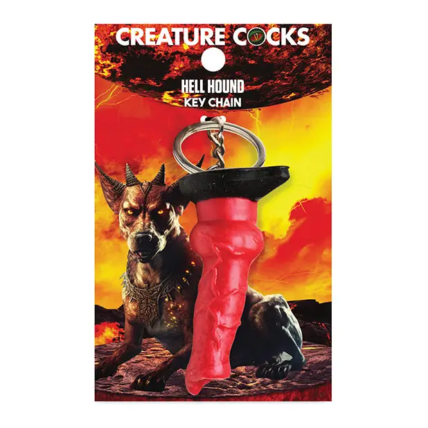 Creature Cocks Hell-Hound Silicone Key Chain - Red - Novelties