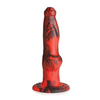 Creature Cocks Hell-Wolf Thrusting & Vibrating Silicone Dildo - Black/Red - Vibrators