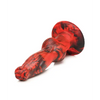 Creature Cocks Hell-Wolf Thrusting & Vibrating Silicone Dildo - Black/Red - Vibrators