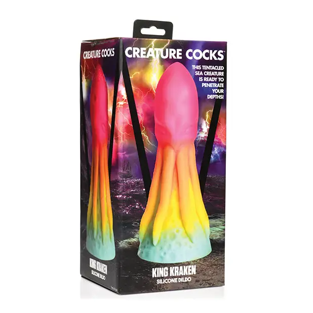 Creature Cocks King Kraken Silicone Dildo - Multi Color