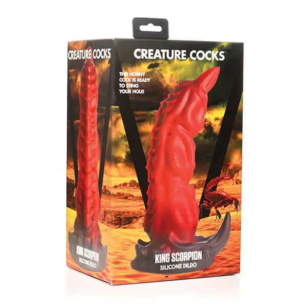 Creature Cocks King Scorpion Silicone Dildo - Red - Dongs & Dildos