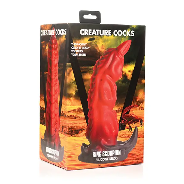 Creature Cocks King Scorpion Silicone Dildo - Red - Dongs & Dildos