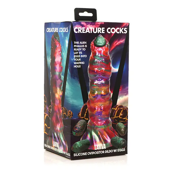 Creature Cocks Larva Ovipositor Silicone Dildo w/Eggs - Dongs & Dildos