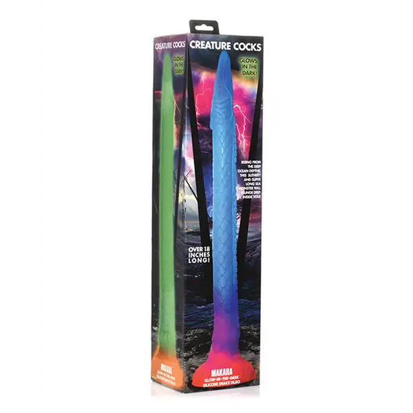 Creature Cocks Makara Silicone Snake Dildo - Glow in the Dark - Dongs & Dildos