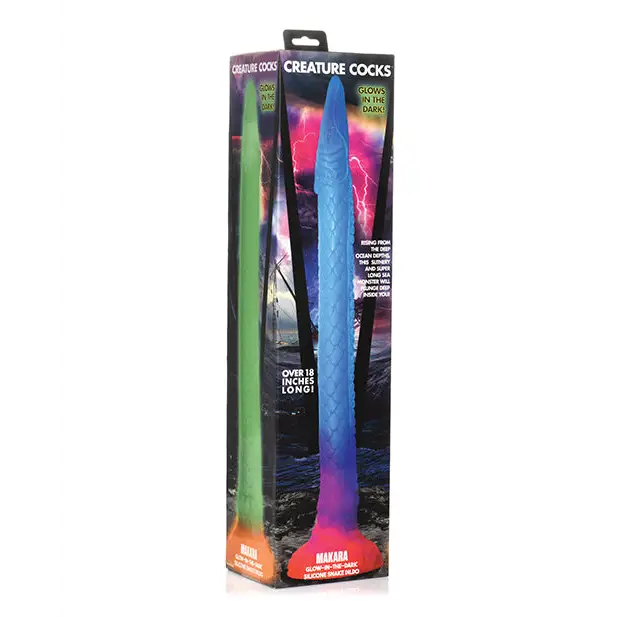 Creature Cocks Makara Silicone Snake Dildo - Glow in the Dark - Dongs & Dildos