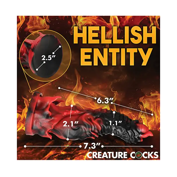 Creature Cocks Mephisto Silicone Dildo - Black/Red - Dongs & Dildos