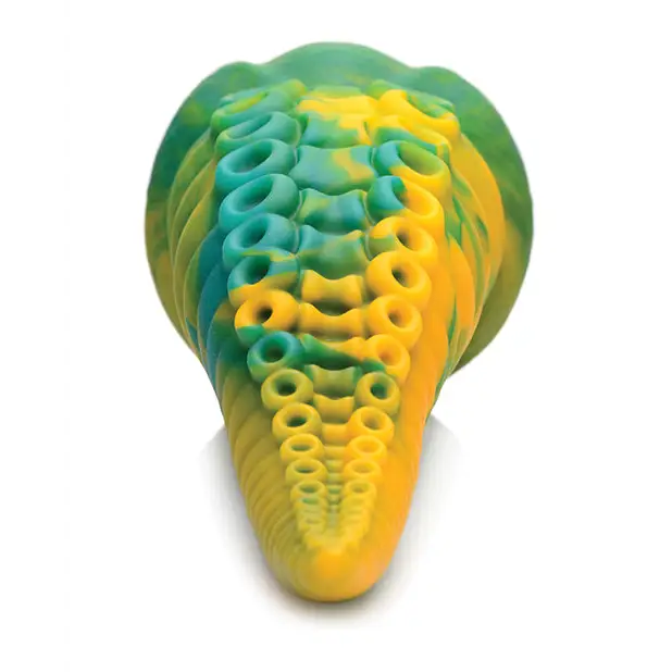 Creature Cocks Monstropus Tentacled Monster Silicone Dildo - Green/Yellow - Dongs & Dildos