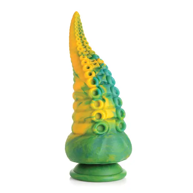 Creature Cocks Monstropus Tentacled Monster Silicone Dildo - Green/Yellow - Dongs & Dildos