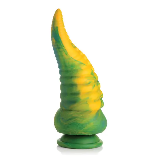 Creature Cocks Monstropus Tentacled Monster Silicone Dildo - Green/Yellow - Dongs & Dildos
