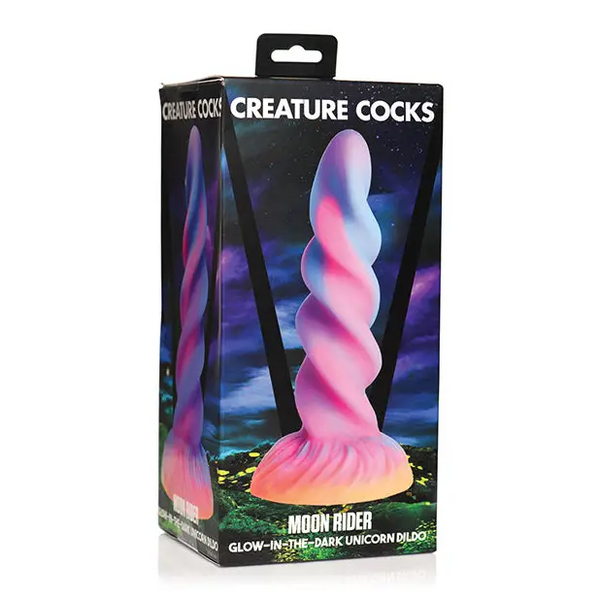 Creature Cocks Moon Rider Unicorn Dildo - Glow in the Dark - Dongs & Dildos