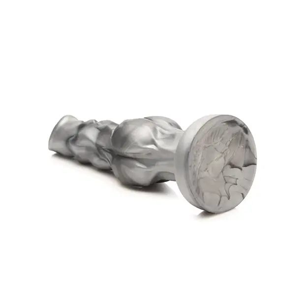 Creature Cocks Night Prowler Silicone Dildo - Large Black/Silver - Dongs & Dildos