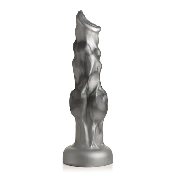 Creature Cocks Night Prowler Silicone Dildo - Large Black/Silver - Dongs & Dildos