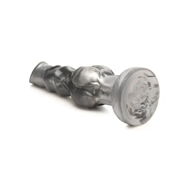 Creature Cocks Night Prowler Silicone Dildo - Small Black/Silver - Dongs & Dildos