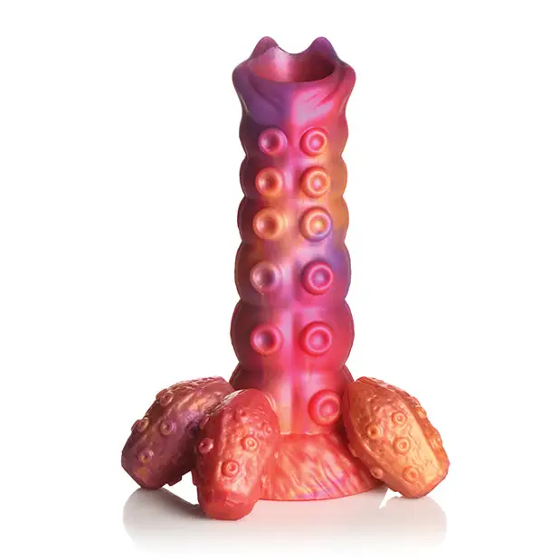 Creature Cocks Nymphoid Ovipositor Silicone Dildo w/Eggs - Multi Color - Dongs & Dildos