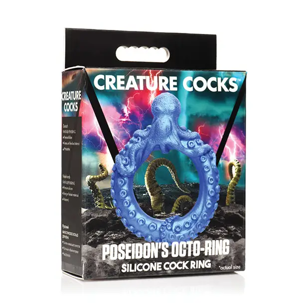 Creature Cocks Poseidon’s Octo Silicone Cock Ring - Blue