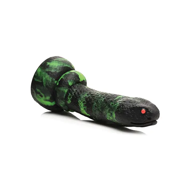 Creature Cocks Python Silicone Dildo - Black/Green - Dongs & Dildos