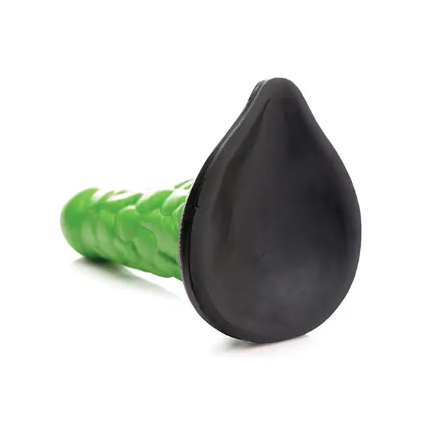 Creature Cocks Radioactive Reptile Thick Scaly Silicone Dildo - Green/Black - Dongs & Dildos