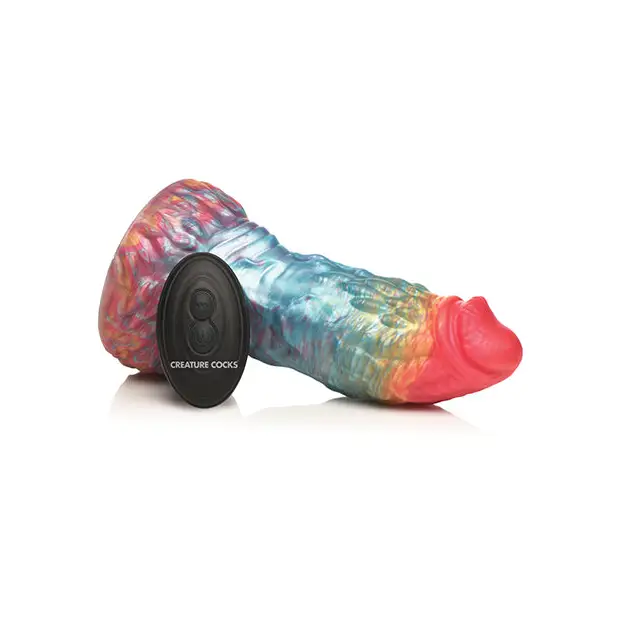 Creature Cocks Rainbow Phoenix Vibrating Dildo w/Remote Control - Rainbow - Vibrators