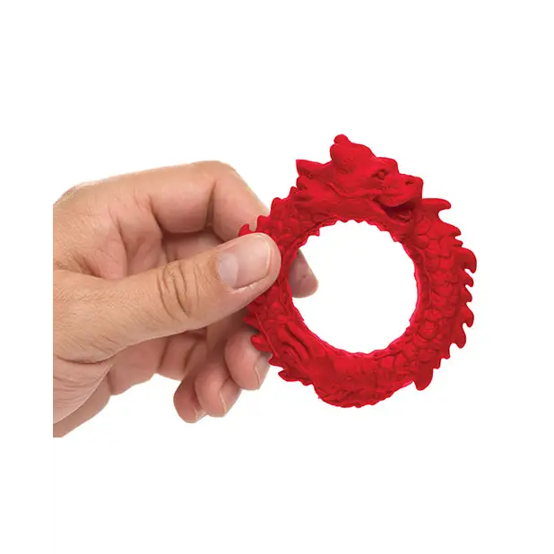 Creature Cocks Rise of the Dragon Silicone Cock Ring - Red