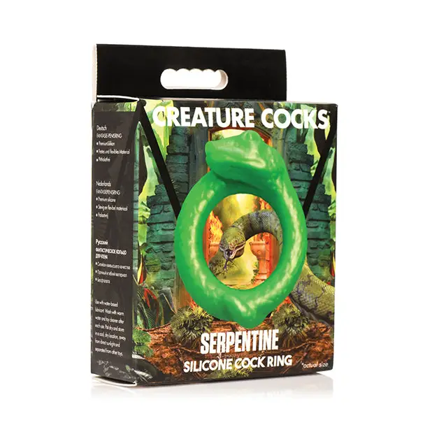 Creature Cocks Serpentine Silicone Cock Ring - Green